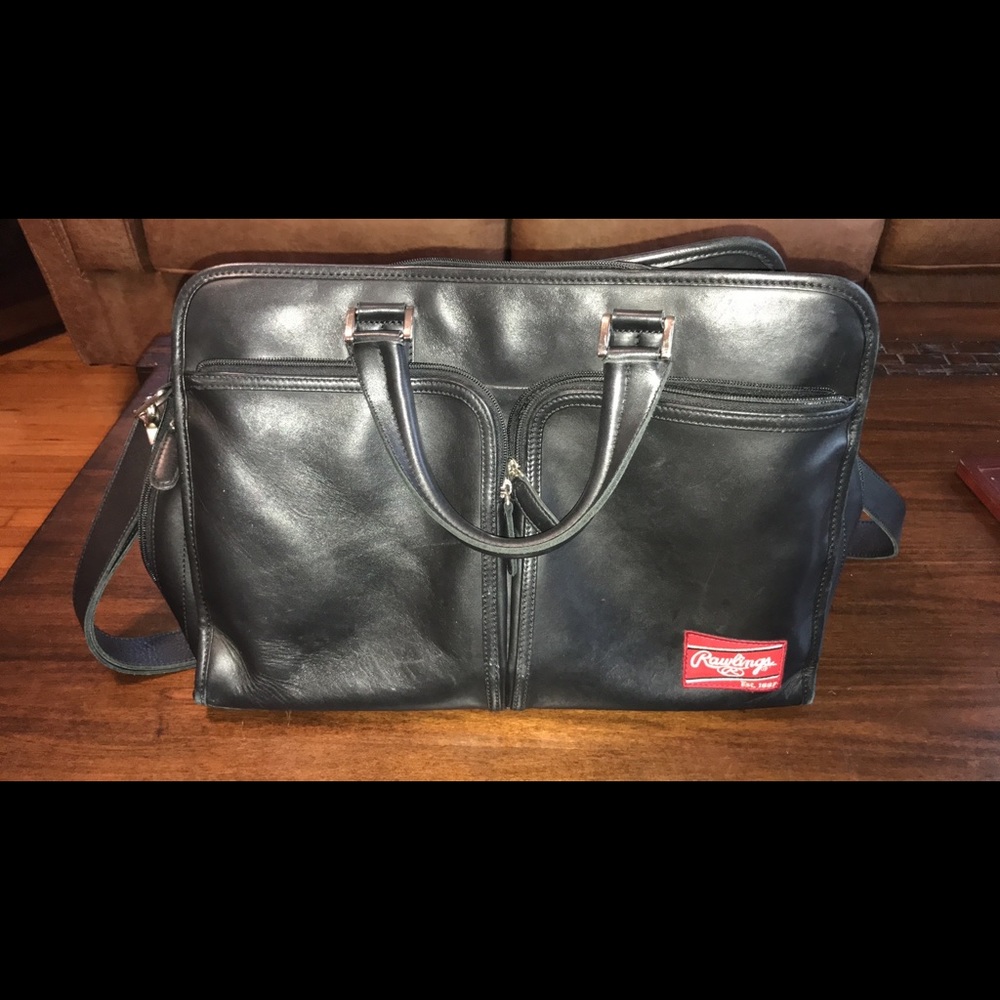 Authentic full leather Rawlings briefcase